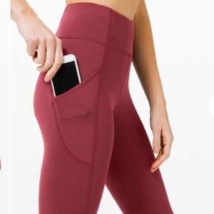 NWOT lululemon invigorate tight - Chianti pink - size 12